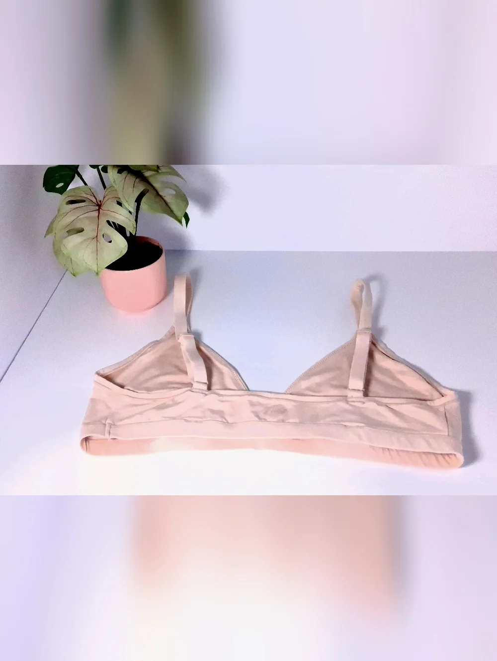 PINK Victoria's Secret Soft Nude Triangle Bralette Size XL - Picture 13 of 16